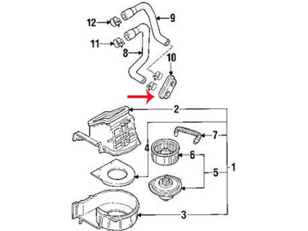 Z32 300ZX Heater Hoses Firewall Grommet - Genuine Nissan Unit - Image 3